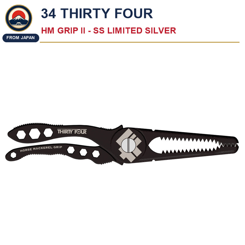 34 THIRTY FOUR HM Grip II Silver SS Limited Color Fish Grip CFRP Made in Japan Fishing Tool