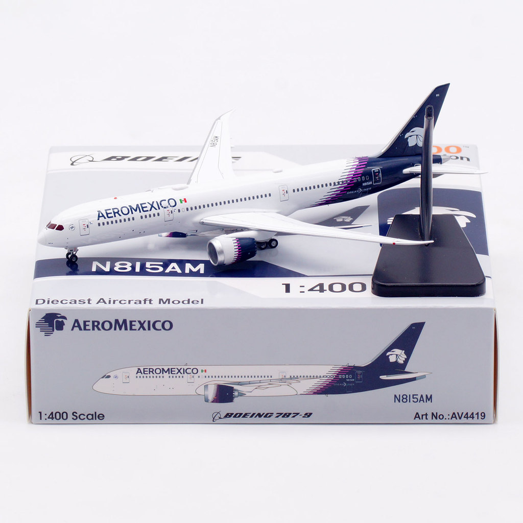 AViation 1/400 Mexican Airlines B787-9 เครื่องประดับโมเดลเครื่องบินโลหะผสม N815AM