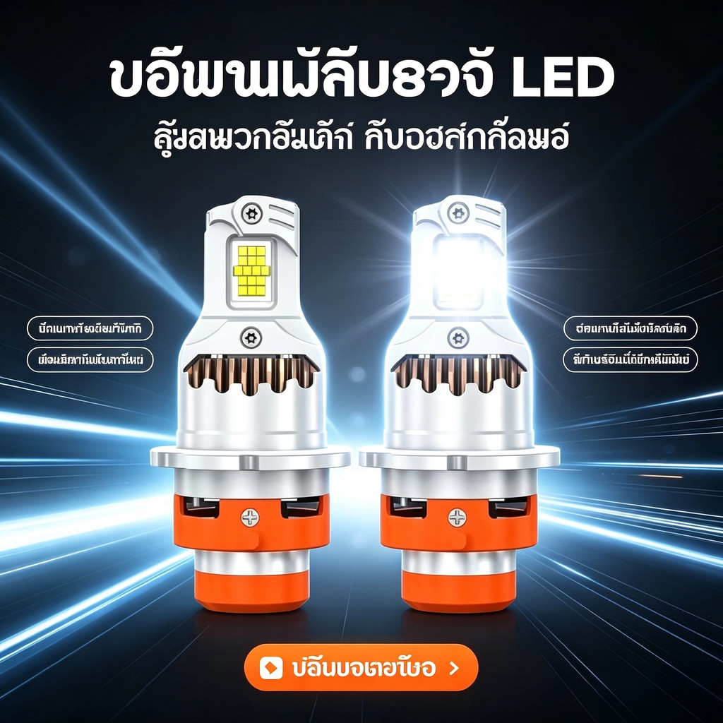 D2S D2R NintendoS D4R 1:1 LED Auto Headlamp ชุด 2PCS Mini ขนาด Canbus‐ Ready Wireless Xenon อัพเกรด 