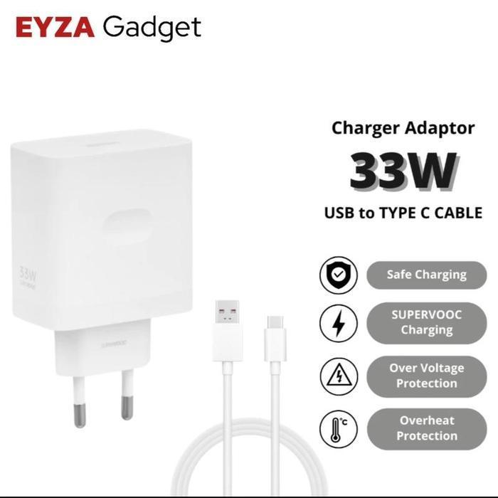 Original 33W SUPERVOOC RELME CHARGER - SUPERDART ADAPTER + TYPE-C DATA CABLE - Default GIY - Default