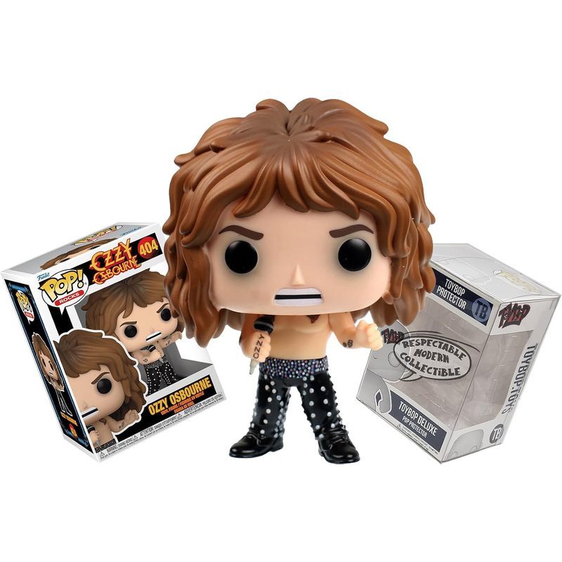 Funko Ozzy Osbourne Shirtless 1989 + ตัวป้องกัน ToyBop: ป๊อป! Rocks รูปไวนิล (Bundled พร้อมชุดของขวั