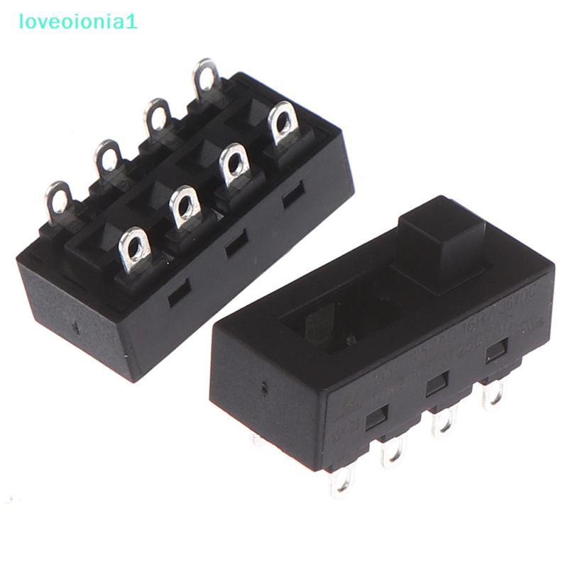 loveoionia1 2pcs 12A 250V 3 ตําแหน่ง 8 Pin Toggle Slide Switch LQ-103H เครื่องเป่าผมสวิทช์ IA