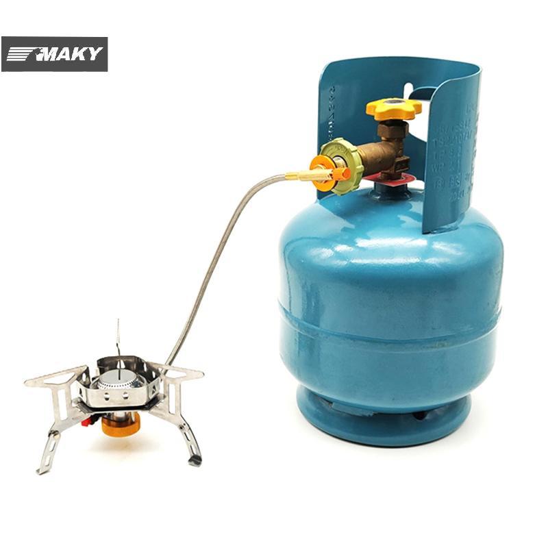 [MAKY] LPG Tank Converter Head ทนทานเตาแก๊สเชื่อมต่อปฏิบัติโลหะผสมสังกะสี LPG Tank Adapter อุปกรณ์ T