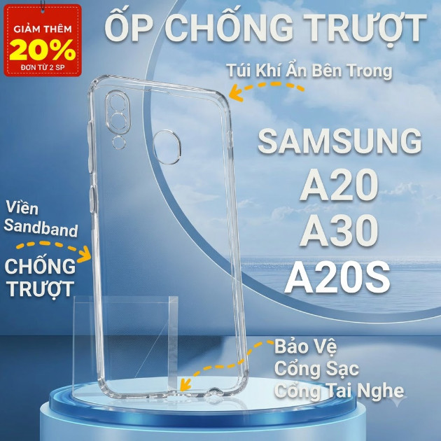 เคส Samsung A30, A20, A20s hekon ป้องกันพอร์ตชาร์จ| เคสโทรศัพท์แบบยืดหยุ่น SS galaxy ปกป้องกล้องโทรศ