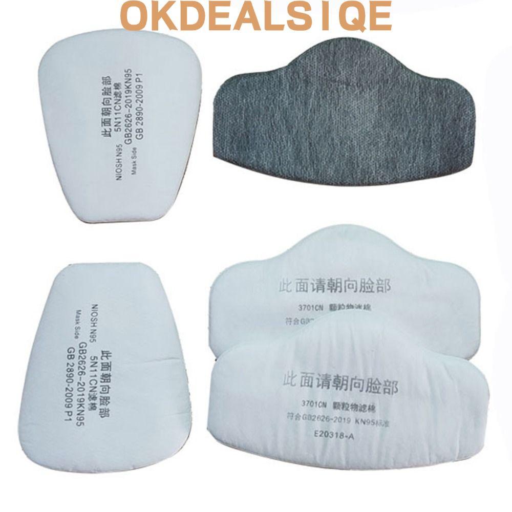 OKDEALS1QE 10/20/50PCS ฝุ่นกรองผ้าฝ้าย,สีขาวอุปกรณ์ช่วยหายใจฝุ่นแผ่น,อุตสาหกรรมป้องกันกลิ่นผ้าฝ้ายฝุ่นแผ่นผ้าฝ้ายสําหรับ 5N11CN 3701CN