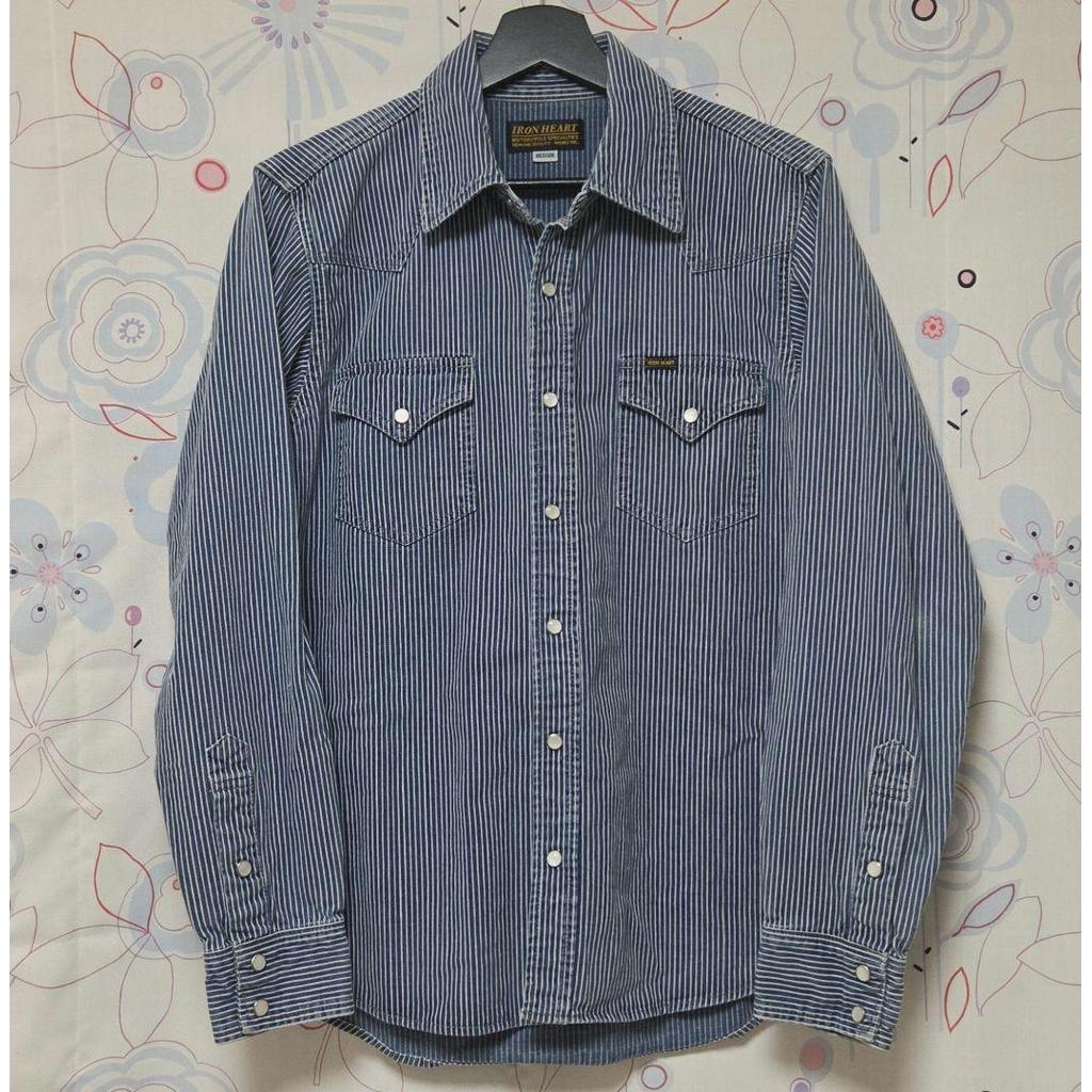 IRON HEART เสื้อเวสเทิร์นลายทาง ไซส์ M มือสอง สภาพดี