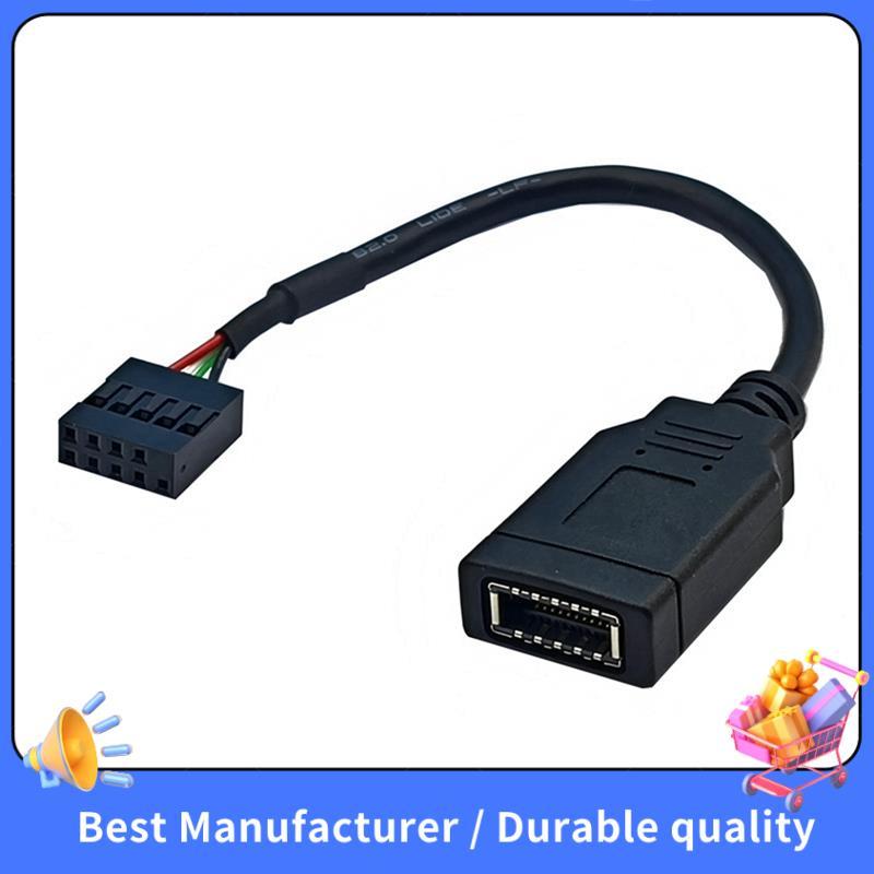 USB 9PIN to TYPE-E อะแดปเตอร์สาย USB 9PIN to TYPE-E สาย USB แผงด้านหน้าอะแดปเตอร์สาย USB 9PIN to TYP