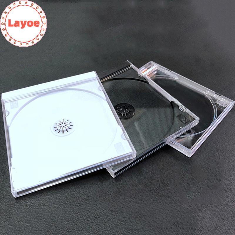 Layoe โปร่งใสด้านล่าง CD Box Empty CD Case PP พลาสติก CD Case CD Case ความจุ 1-2 แผ่น TH