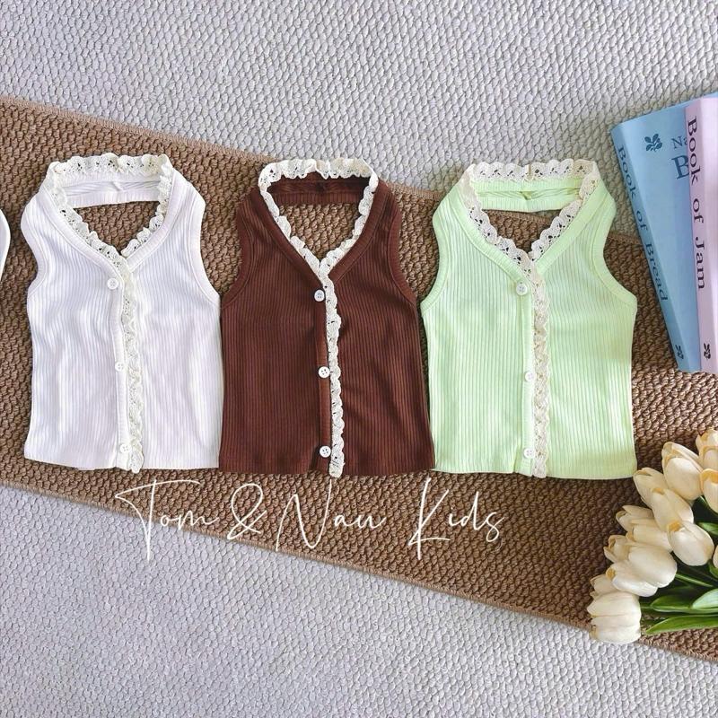 A45 - [UNDER 1M4] [tomnaukids] เสื้อคล้องคอลูกไม้สุดน่ารักสําหรับเด็กทารก - Size 9-36Kg