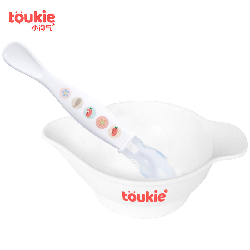 Toukie Little Naughty Baby Feeding อาหารเสริมชุดบนโต๊ะอาหารทารกแรกเกิดช้อนซิลิโคนชามบด
