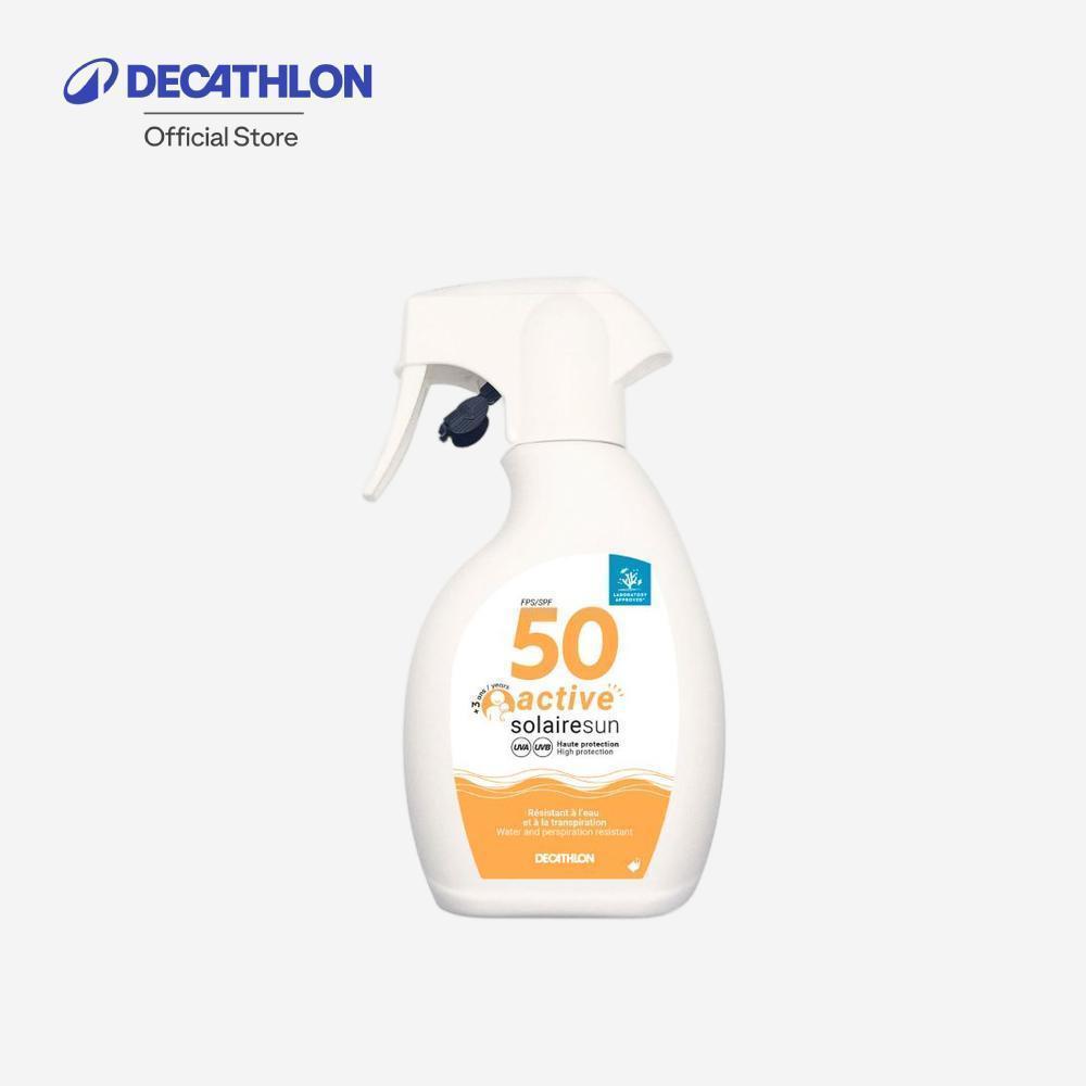 Decathlon Active Sun Protection Spray Spf 50 250 Ml สเปรย์กันแดดกลุ่ม 'แอคทีฟ' Spf 50 ขนาด 250 มิลลิลิตร