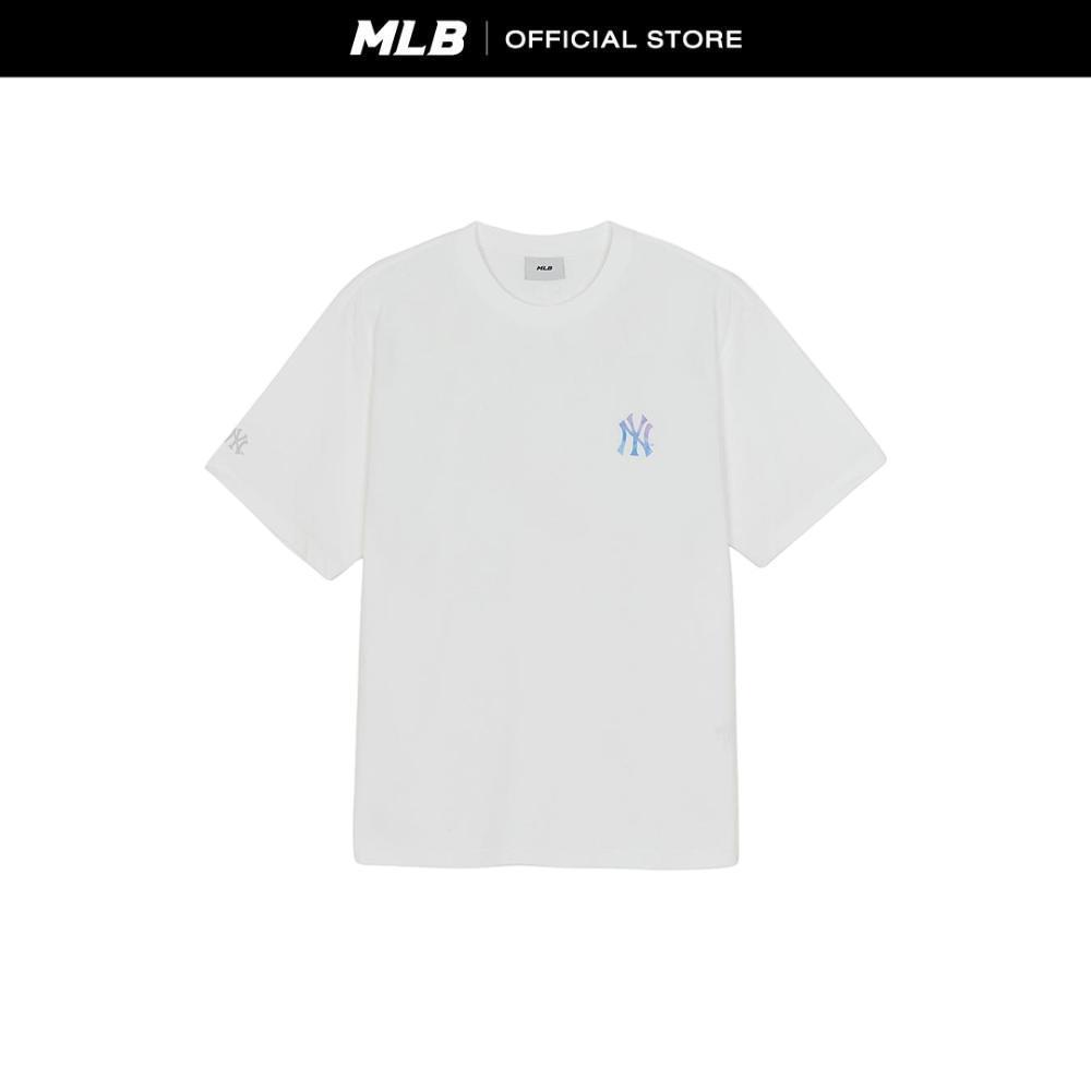 MLB เสื้อยืด ยูนิเซ็กซ์ Basic Colorful Ink Logo Over Fit T-Shirts รุ่น 3ATSB1363 50WHS สีขาว