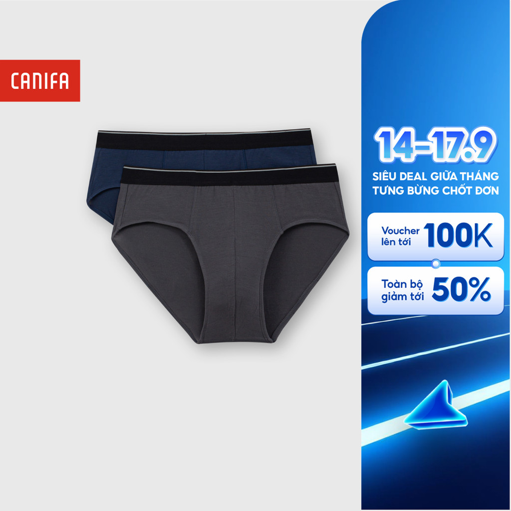 CANIFA กางเกงในสามเหลี่ยมผู้ชาย Combo ระบายอากาศได้ดี ดูดซับเหงื่อ 8US25A004 FW25