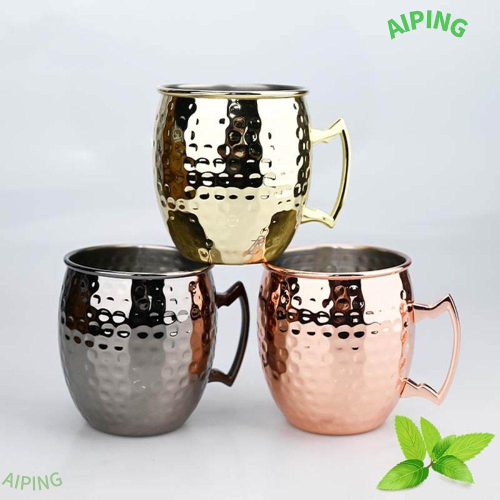 NG1ZX ค้อนจุดถ้วย, Handcrafted หนาถ้วยแก้ว, Strong Riveted จับ Moscow Mule เรียบลักษณะแปรง Moscow Mu