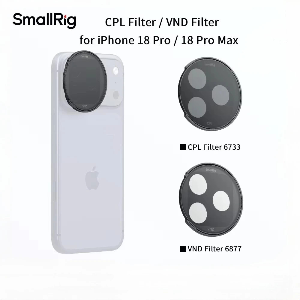 SmallRig 6877 CO-F1 Clip-On VND / CPL Filter สําหรับ IPhone 18 Pro( Max) ปรับมือเดียว