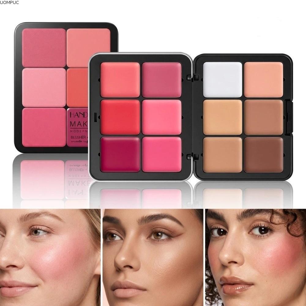 ยูเอ็มพีUC บลัชเชอร์ คอนซีลเลอร์ จานสี, 12 สีจานแต่งหน้าธรรมชาติ, อายแชโดว์คอนทัวร์อเนกประสงค์ พาเลท