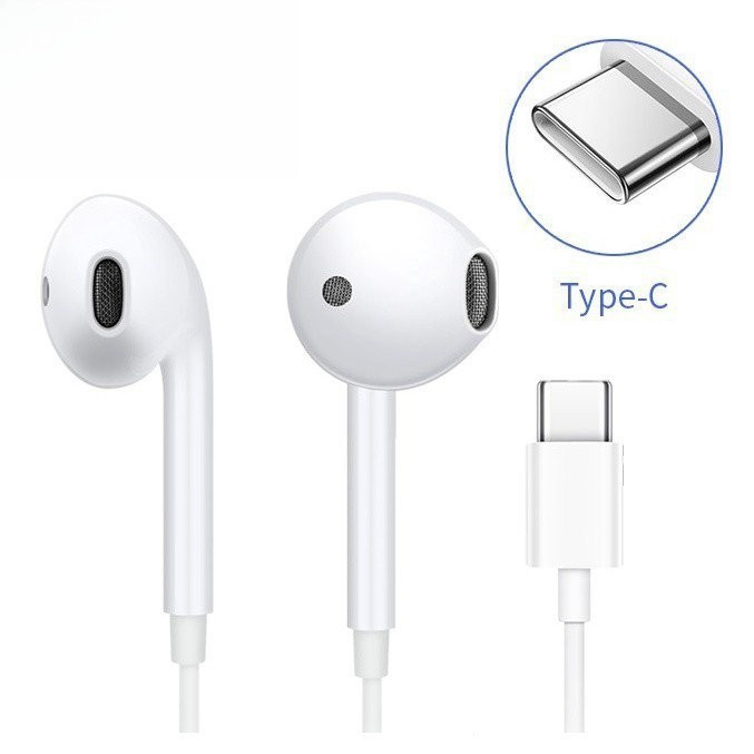 Vivo Type-C หูฟัง X50 หูฟังสเตอริโอชุดหูฟังแบบมีสายปลั๊ก Type C สําหรับ V21 V23 X50 X60 X70