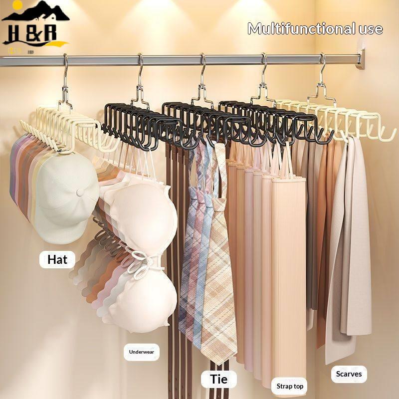 H&B Multiple Suspender Storage Hanger ไม่มีเจาะตู้เสื้อผ้า Hook สําหรับชุดชั้นในเสื้อกั๊ก Bra เข็มขัดติดตั้งง่ายตู้เสื้อผ้า Organizer {th}
