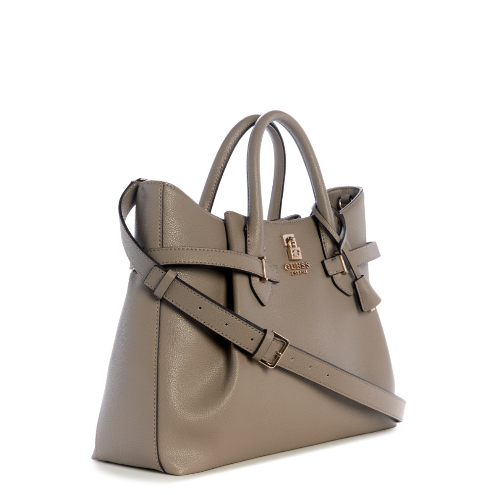 GUESS حقيبة YESBA Girlfriend Satchel — بني رمادي