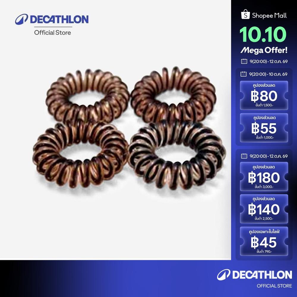 Decathlon ربطات شعر رياضية (6 قطع) — أسود/بني