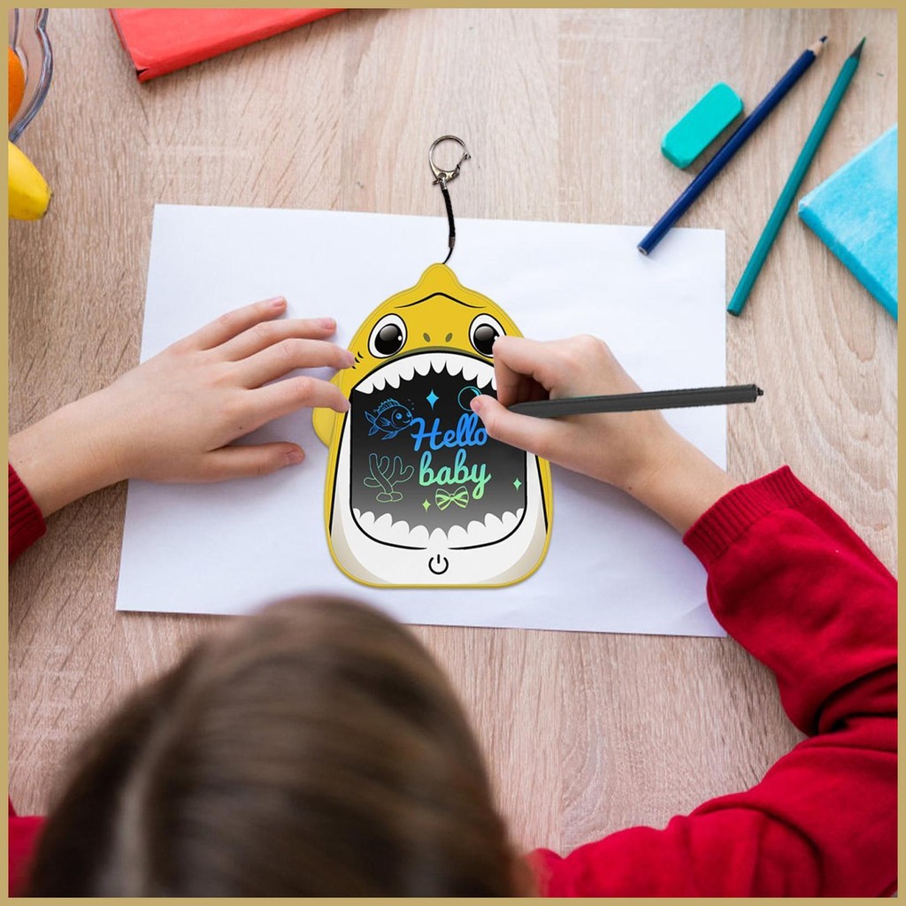 Shark Drawing Pad Erasable LCD Doodle แท็บเล็ตการศึกษา Doodle Board Erasable Drawing Pad สําหรับการเ