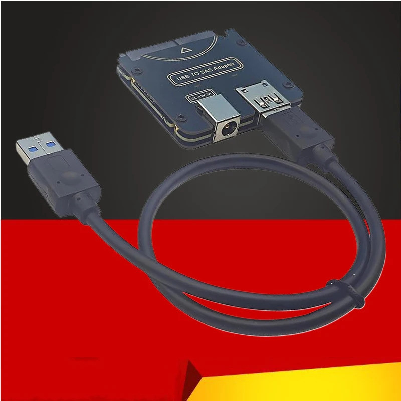 SAS ถึง USB3.0 Converter SAS 29Pin SFF-8482 ถึงอะแดปเตอร์ USB Riser พร้อมชิปพอร์ตพลังงานไม่มี 12V/3A แหล่งจ่ายไฟสําหรับ SAS Hard Disk