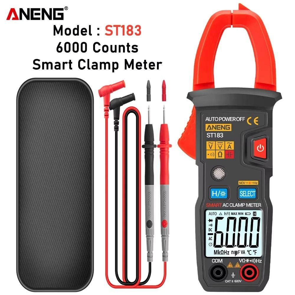 GORG Digital Clamp Meter, 6000 นับ DC/AC Tester มัลติมิเตอร์แบบดิจิตอล,มัลติฟังก์ชั่น Professional จอแสดงผล LED เครื่องทดสอบแรงดันไฟฟ้า - รูปที่ 7