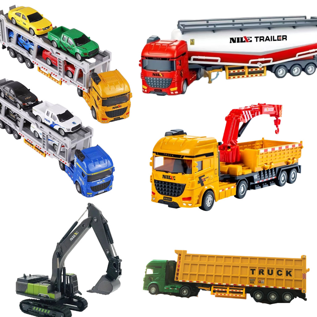 ถังน้ํามัน Transporter ของเล่นเด็กรถของเล่นรุ่นรถของเล่นเด็กกู้ภัยรถขุด Transporter ของขวัญ