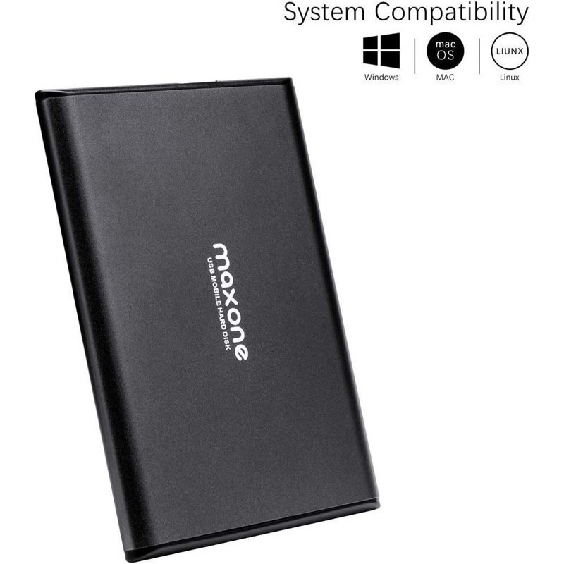 SG shop Maxone 320GB Ultra Slim แบบพกพาฮาร์ดไดรฟ์ภายนอก HDD USB 3.0 สําหรับ PC Mac แล็ปท็อป Xbox one