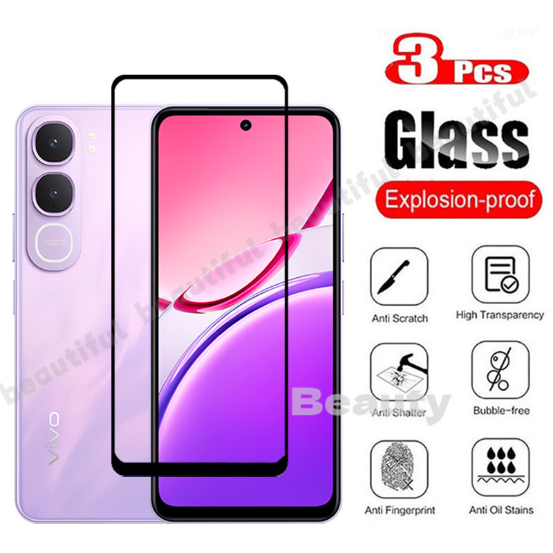 สําหรับ VIVO Y21d 5G ป้องกันหน้าจอสําหรับ Vivo Y21 DY 21d Y31 Y04 Y29S Y29T Y29 Y39 Y200 VivoY200 VivoY21d 5G 4G 9H ความแข็งคลุมทั้งหมดกระจกใสกระจกนิรภัย HD ฟิล์มกระจกนิรภัย HD