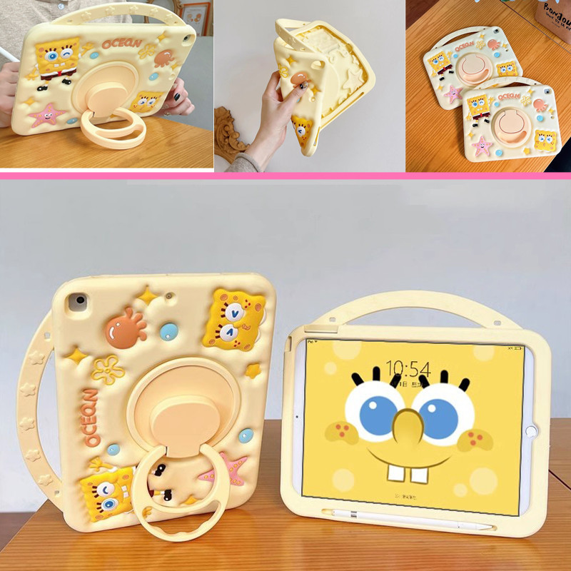 สําหรับ Infinix Xpad X PAD 11 นิ้ว 2024 X1101 X1101B กรณีแท็บเล็ต 3D การ์ตูน 360 หมุนขาตั้งแท็บเล็ตซ