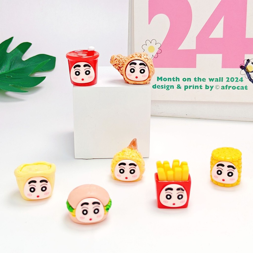 8 ชิ้นการ์ตูน Crayon Shin-chan คอนโซลกลางรถตกแต่งเครื่องประดับรถยนต์ Creative รถตกแต่งภายใน Auto Das