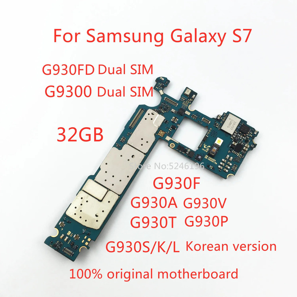 1pcs สําหรับ Galaxy S7 G9300 G930FD G930F G930A G930V G930T G930P G930S/K/L 32GB 100% เดิมปลดล็อคเมน