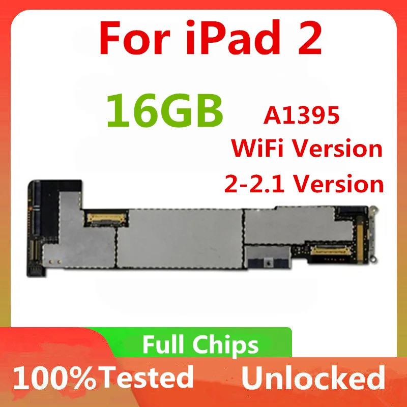 A1395 สําหรับ IPad 2 เดิมปลดล็อคเมนบอร์ดชิปเต็มรูปแบบ WiFi รุ่น Logic Board ฟรี iCloud เมนบอร์ดสนับส