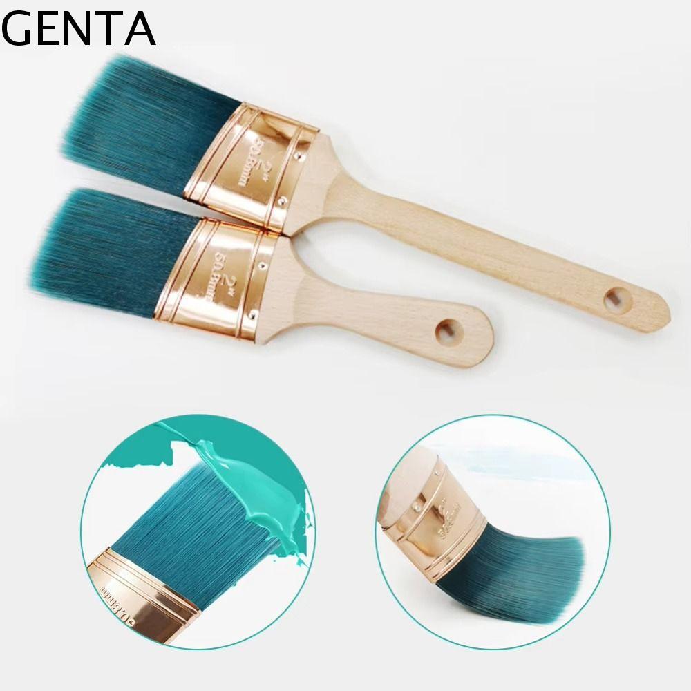 แปรงทาสี GENTA, แปรงขนอ่อนสําหรับการใช้งานเครื่องแบบขนาด 2 นิ้ว, ทําความสะอาดง่ายที่จับสบายแปรง Fewe