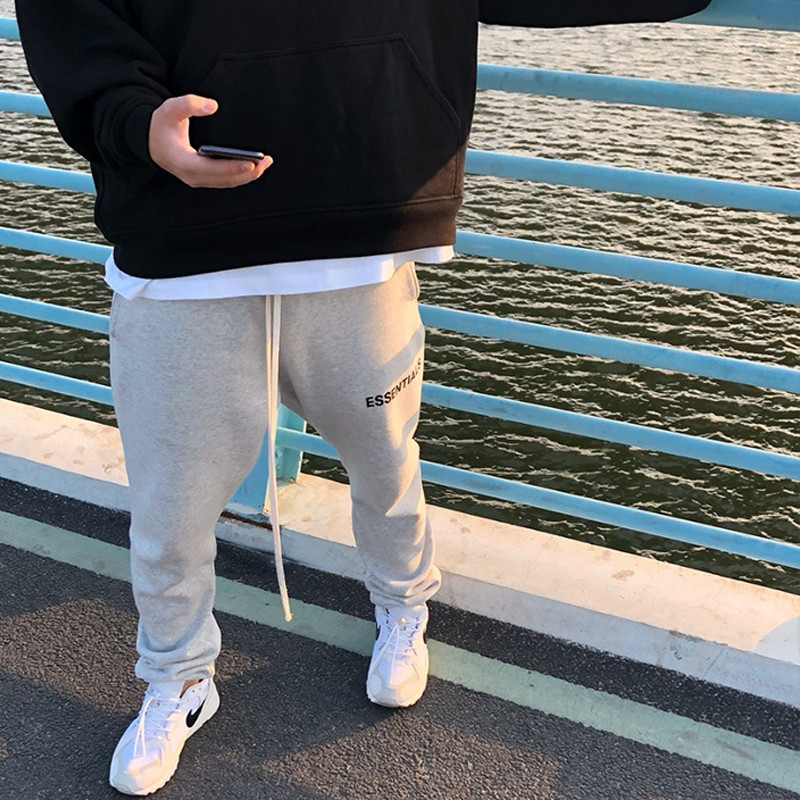 กางเกงวอร์ม FEAR OF GOD Essentials สไตล์.High Street สำหรับใส่ลำลอง