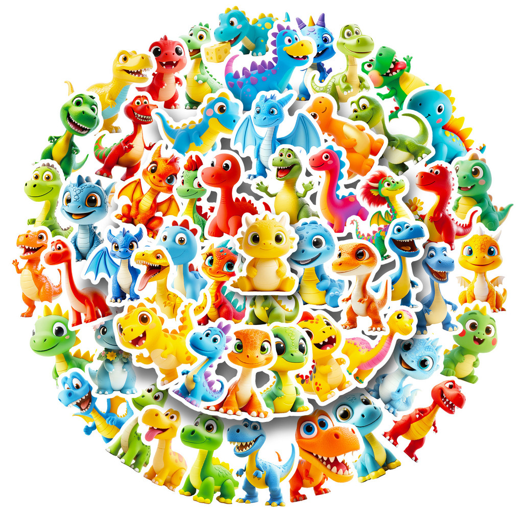 50ชิ้น/เซ็ต ❉ สติ๊กเกอร์ 3D Dinosaur Series 01 ❉ DIY สติ๊กเกอร์กันน้ําแฟชั่น Doodle สติ๊กเกอร์