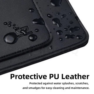 GOOJODOQ กระเป๋าคอมพิวเตอร์ กระเป๋าถือสองชั้น PU เข้ากันได้กับแล็ปท็อป 13-16" สมาร์ทดีไซน์หลายกระเป๋าบางเฉียบและพกพา