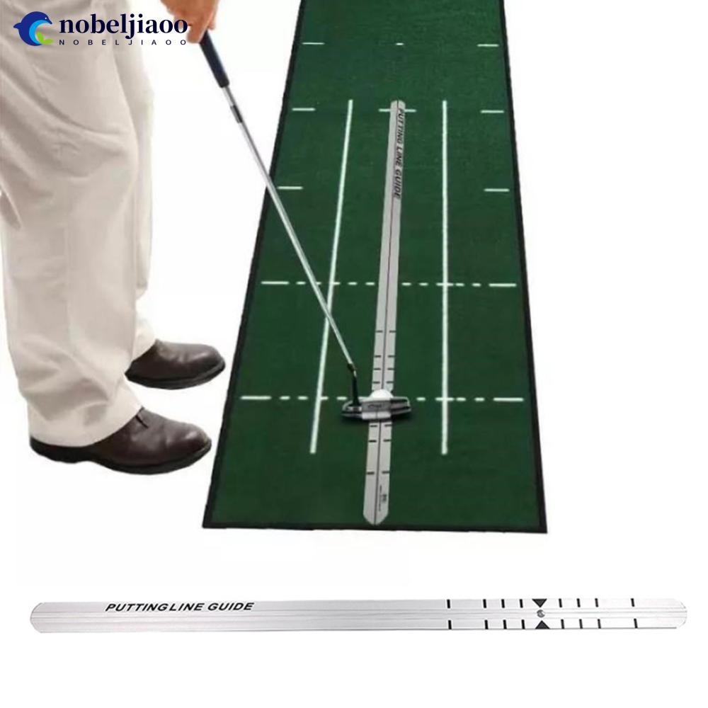 NOBELJIAOO Golf Putter ไม้บรรทัด Putting Rod เทรนเนอร์การสอน Track คู่มือที่ถูกต้องไม้บรรทัดอุปกรณ์ก