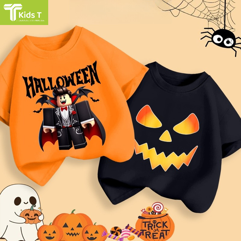 ฮาโลวีน batman เสื้อเด็ก ผลิตจากผ้าฝ้าย 100% พิมพ์ลาย halloween เหมาะ เด็กผู้ชาย และ เด็กผู้หญิง #388