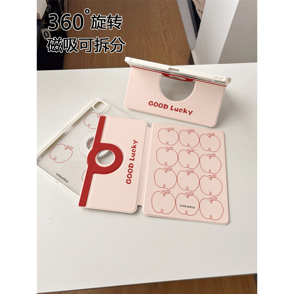 ยี่ห้อใหม่สีชมพู Apple Apple iPad รุ่นที่ 10 เคสป้องกันแบบพับได้ เหมาะสําหรับ iPhone air6 แท็บเล็ต p