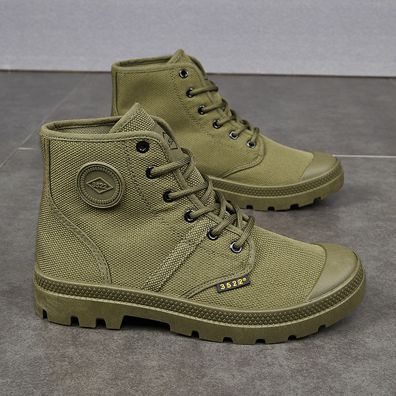 พร้อมสต็อก = 3522 รองเท้าประกันแรงงานผู้ชายรองเท้าทํางานกลางแจ้งกันลื่นทนต่อการสึกหรอสถานที่ก่อสร้าง