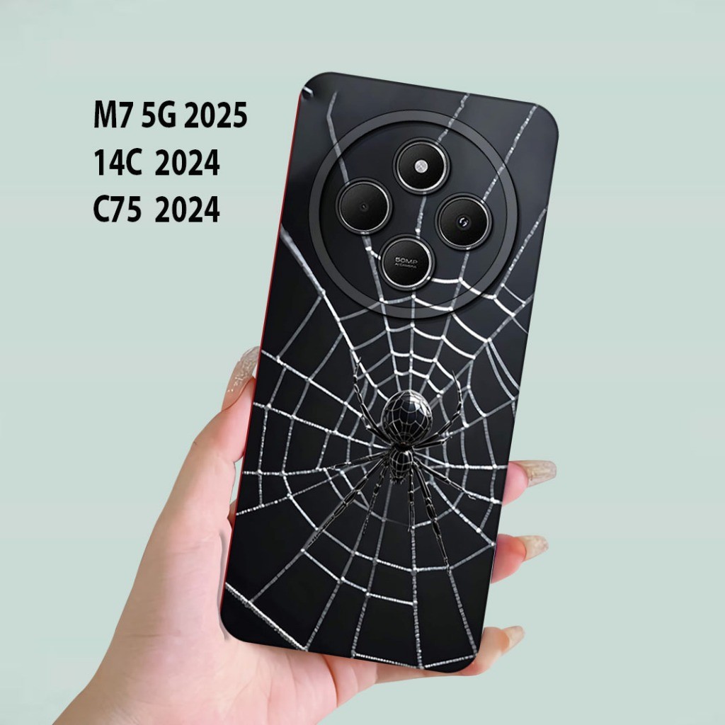 เคส Xiaomi POCO M7 5G 2025 - POCO C75 2024 - REDMI 14C 2024 _Softcase Silicone Hp สีดําใสยืดหยุ่น