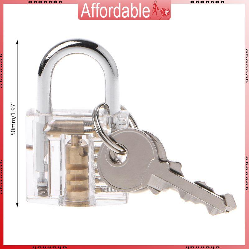 AH ที่ถอดออกได้โปร่งใส VisiblePick Cutaway Practice Lock Repeaed ประกอบกุญแจ