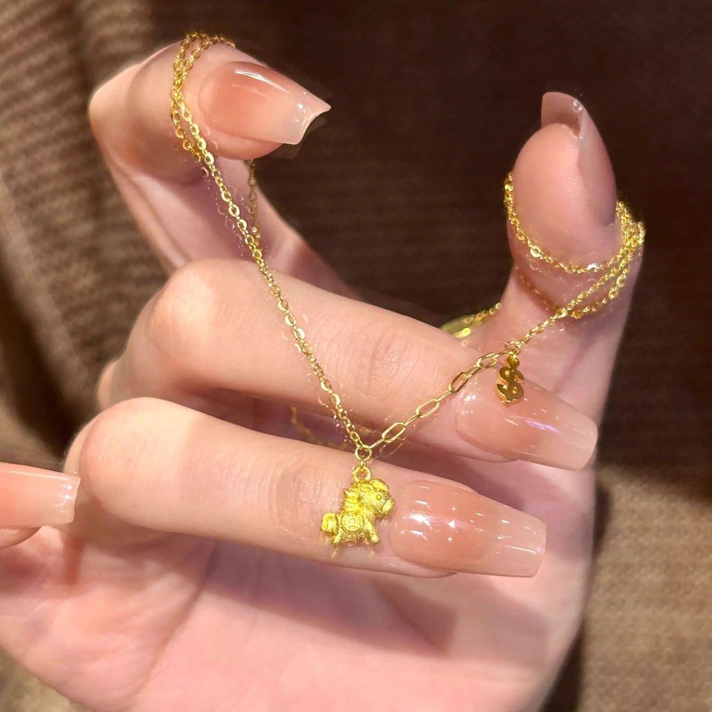 S925 Silver Gold Mini Money Now ราคาต่ํา Snap-up