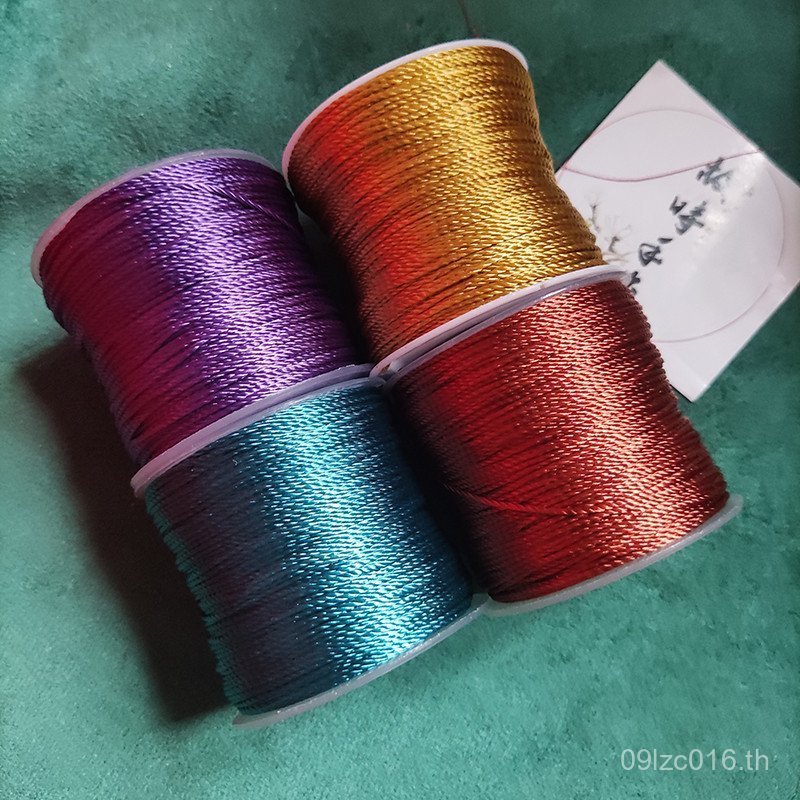 เชือกเส้นเล็กเกลียว diy18 เชือกถักสร้อยคอเชือกสีแดง cs Handmade Strand จี้ปมจีนสร้อยข้อมือลวด 1O8P