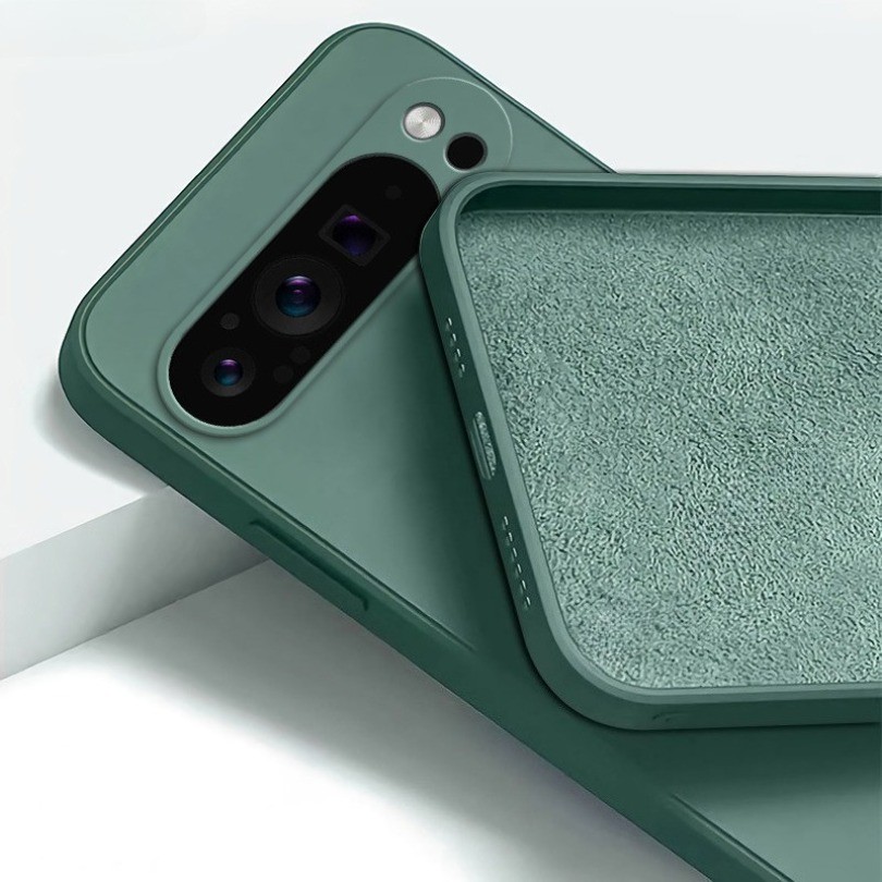 ใช้งานร่วมกับสําหรับ Google Pixel 10 9 8 7 Pro XL 9A 8A 7A นุ่มหรูหรา Original Square ซิลิโคนเหลวฝาครอบโทรศัพท์