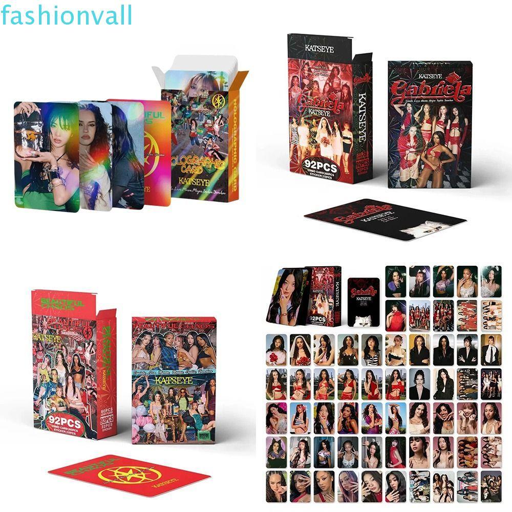 FASHIONVALL 92/124 ชิ้น KATSEYE อัลบั้ม LOMO การ์ด, LARA DANAELA MANON MEGAN KATSEYE การ์ดรูปถ่าย Lo