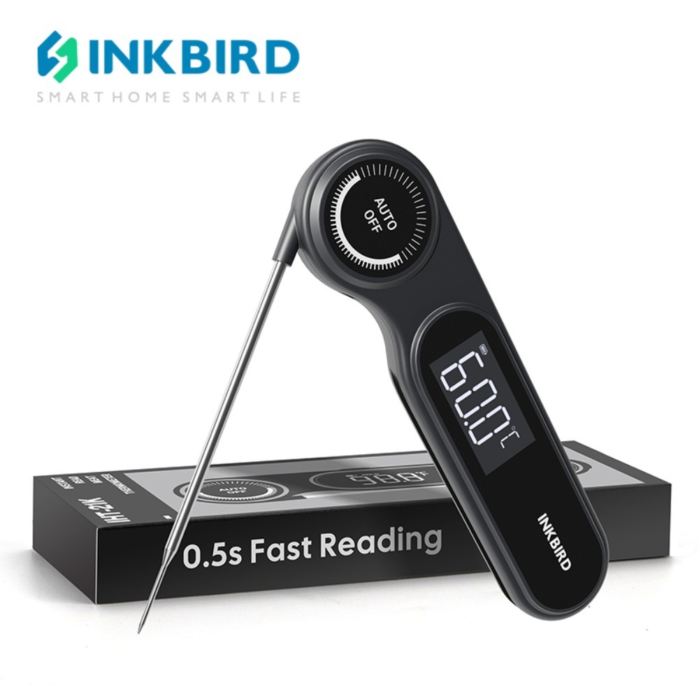 INKBIRD IHT-21K อ่านทันทีเนื้อเครื่องวัดอุณหภูมิอาหารมือถือ 0.5 Sec Fast อ่าน IP65 สําหรับบาร์บีคิวครัวทําอาหาร