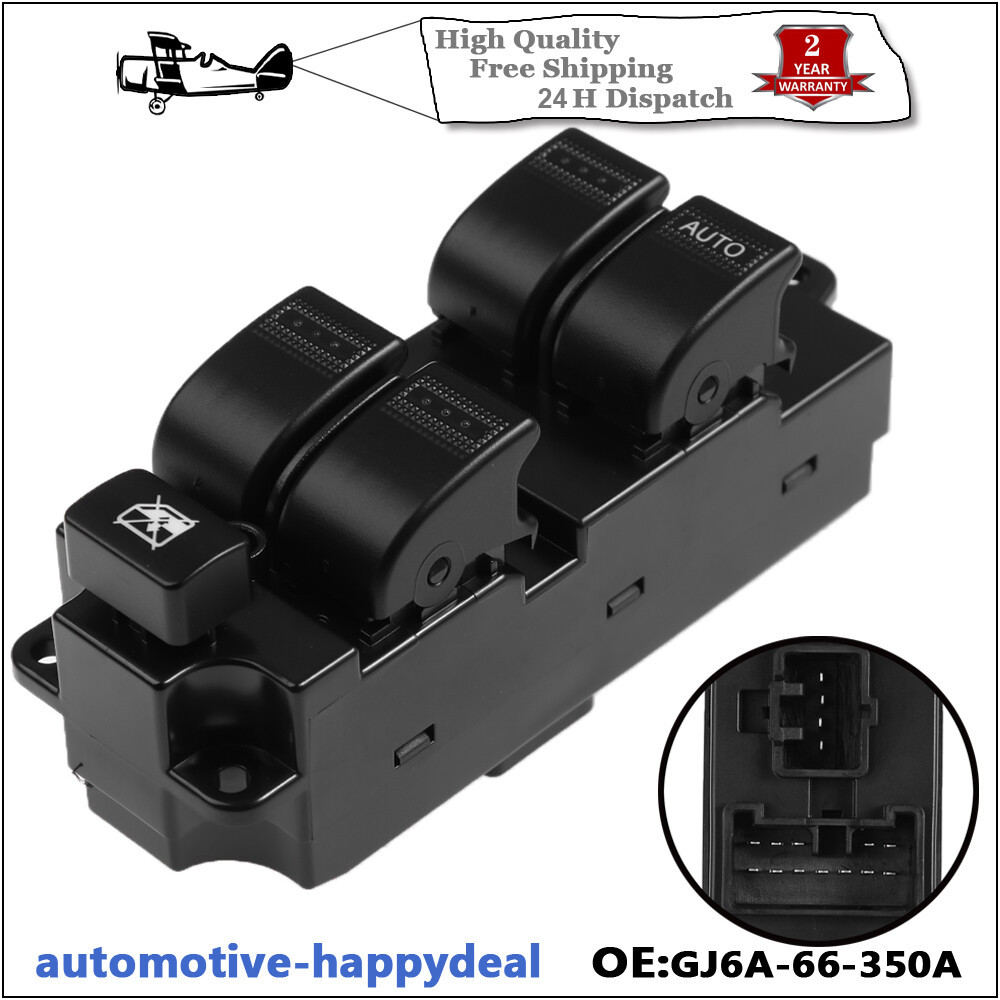 RHD Master Power Window Switch สําหรับ 2003-2005 Mazda 6 GJ6A-66-350 GJ6A66350